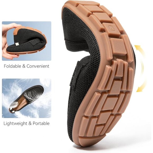 Zelaprox Women Black Mesh Slip on Comfortable Foam Foot Loafer Shoes Flat Shoes - Picture 5 of 7